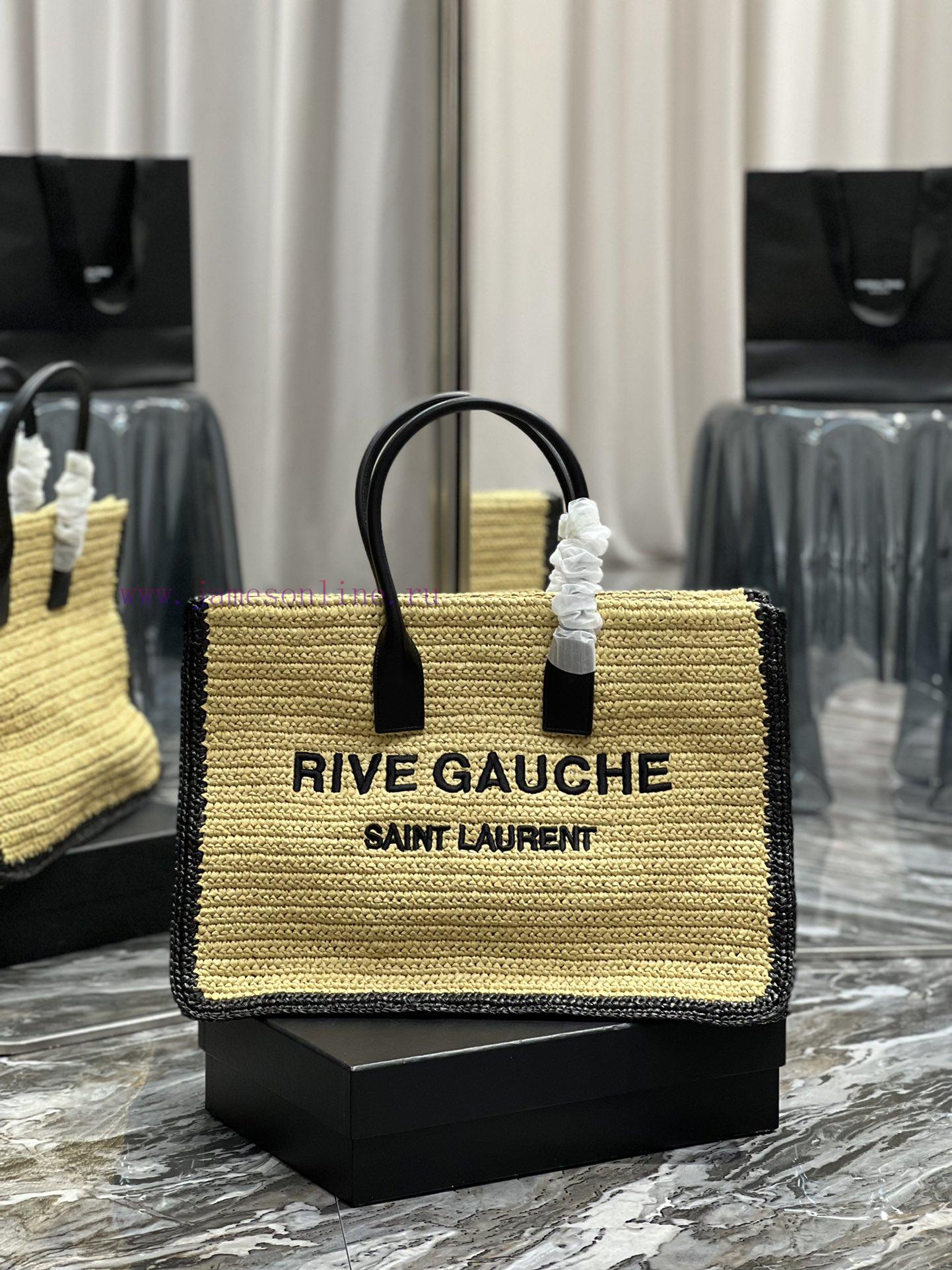Yves Saint Laurent Bags Summer limited edition Lafite grass weaving style_Rive Gauche Tote Bag, Left Bank Shopping B qykt7z1q
