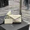 Yves Saint Laurent Bags White silver buckleLoulou Puffer_Sized Handbag Comes in Full Package Made of Soft Italian Sh 6vp0873n