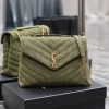 Yves Saint Laurent Bags Loulou_32cm military green frosted leatherA bag suitable for carrying in winter, it has arri svuldmp5