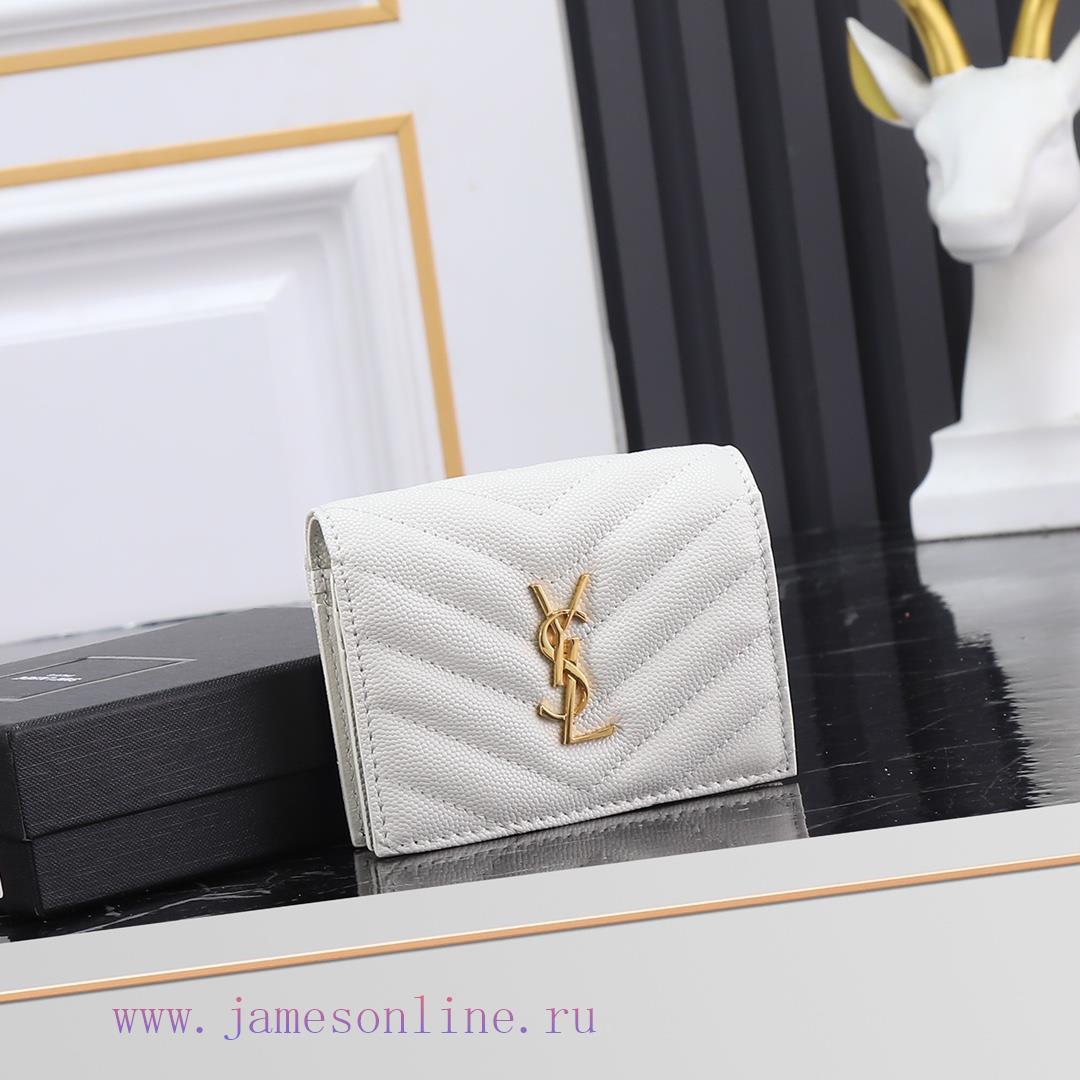 Yves Saint Laurent Bags Y Home Short Clip Authentic Development Imported cowhide pressed caviar with one central com 59rdfvde