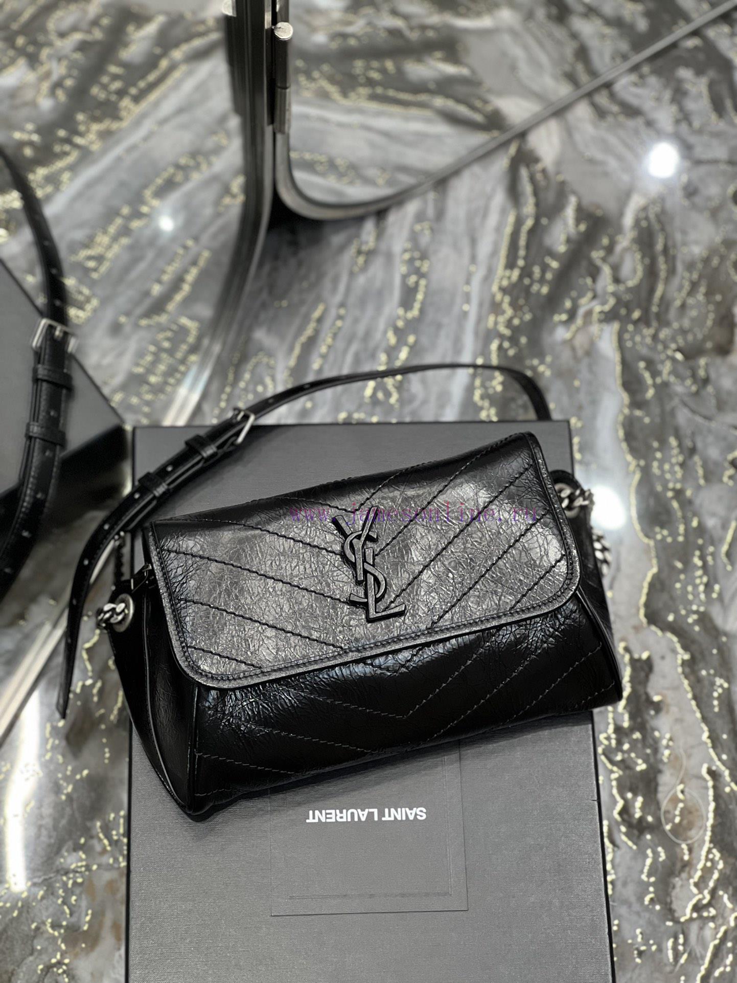 Yves Saint Laurent Bags Niki derived series waist bag NIKI BODY BAG. adopts the hottest Niki wrinkled oil wax cowhid riuydfei - Image 2