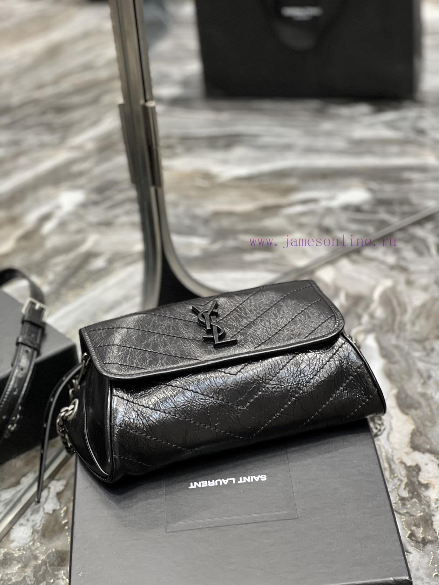 Yves Saint Laurent Bags Niki derived series waist bag NIKI BODY BAG. adopts the hottest Niki wrinkled oil wax cowhid riuydfei - Image 5