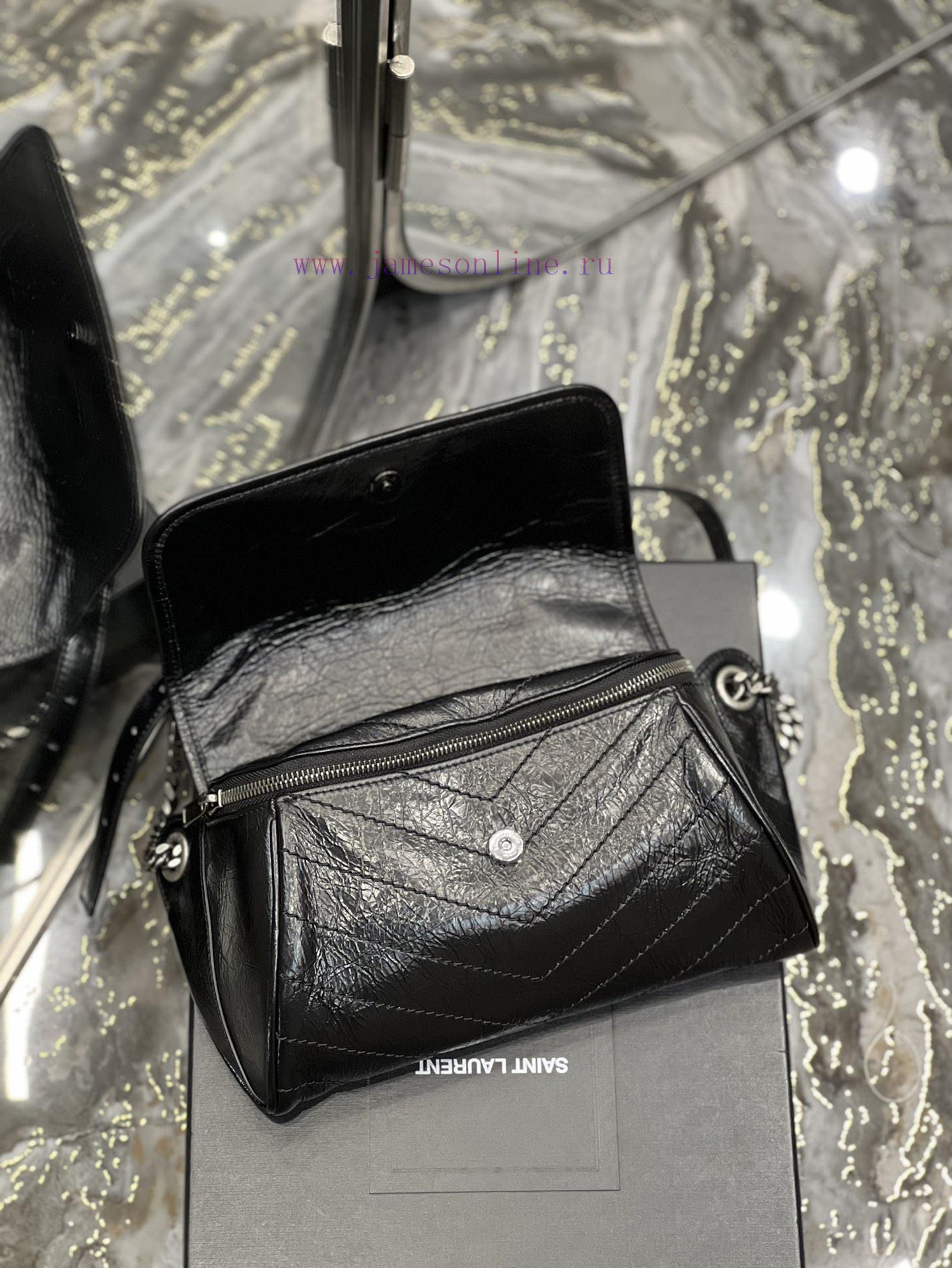 Yves Saint Laurent Bags Niki derived series waist bag NIKI BODY BAG. adopts the hottest Niki wrinkled oil wax cowhid riuydfei - Image 7