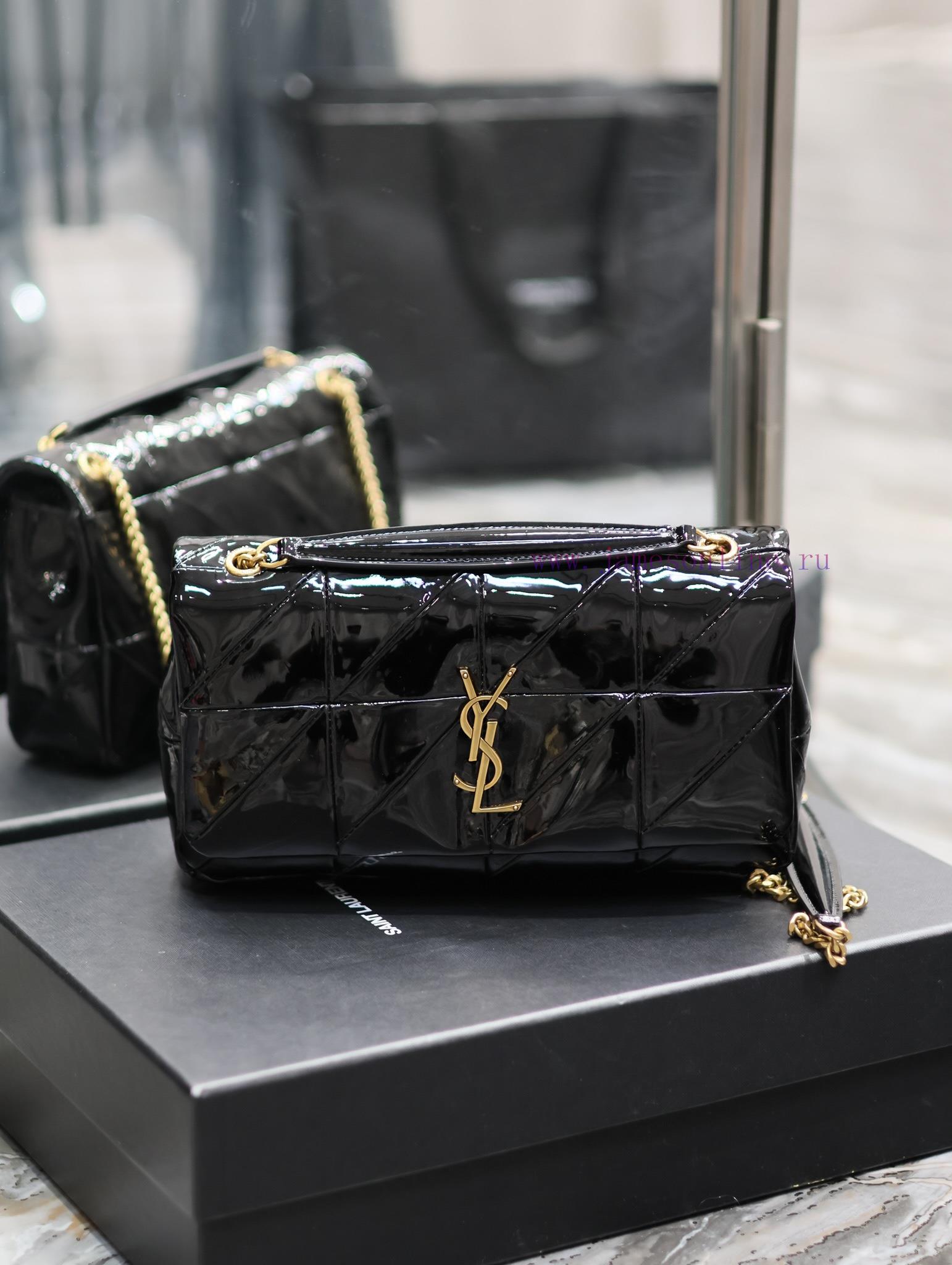 Yves Saint Laurent Bags Lacquer leather style𝐉𝐀𝐌𝐈𝐄 _ Medium 25cm splicing style, making you wait for a long time. It 2zs9vrrf
