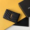 Yves Saint Laurent Bags MONOGRAM two-piece zipper walletAdopting grain textured cowhide leather with central metal c qvsz0tw3
