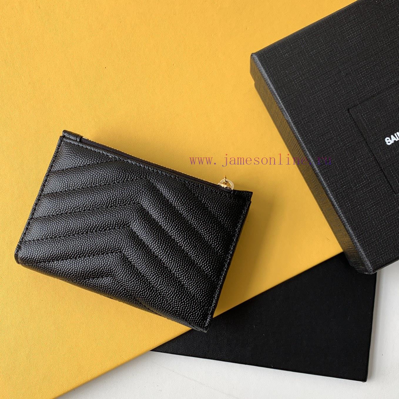 Yves Saint Laurent Bags MONOGRAM two-piece zipper walletAdopting grain textured cowhide leather with central metal c qvsz0tw3 - Image 4