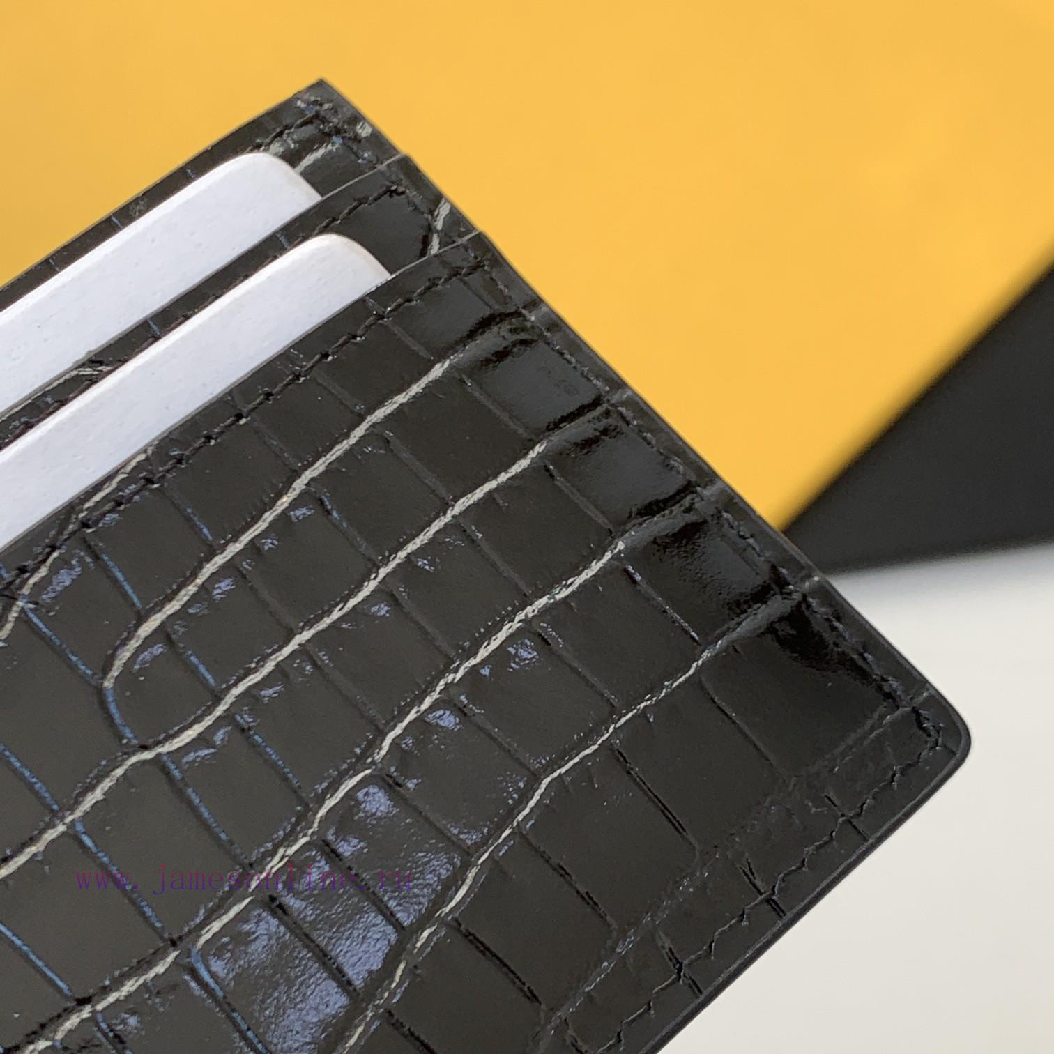 Yves Saint Laurent Bags SLoro Piana crocodile pattern card clip credit clip metal interlocking YSL standard, jacquar ytq61fdz - Image 7