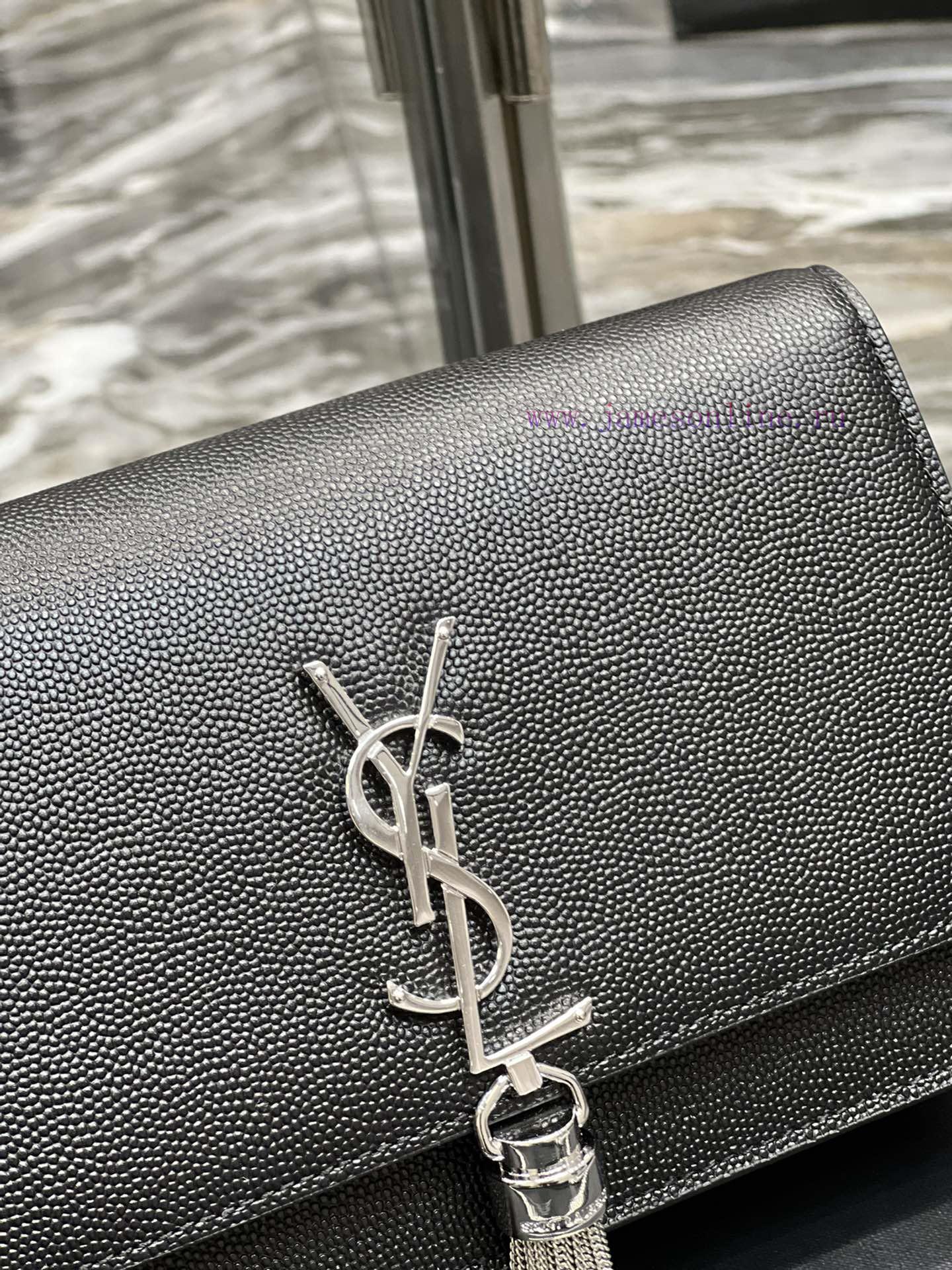 Yves Saint Laurent Bags 𝑲𝒂𝒕𝒆𝑴𝒐𝒏𝒐𝒈𝒓𝒂𝒎 _ Tassel chain bag, detachable shoulder strap for handbag, 6 card slots, 1 zipp 3f9035x1 - Image 4