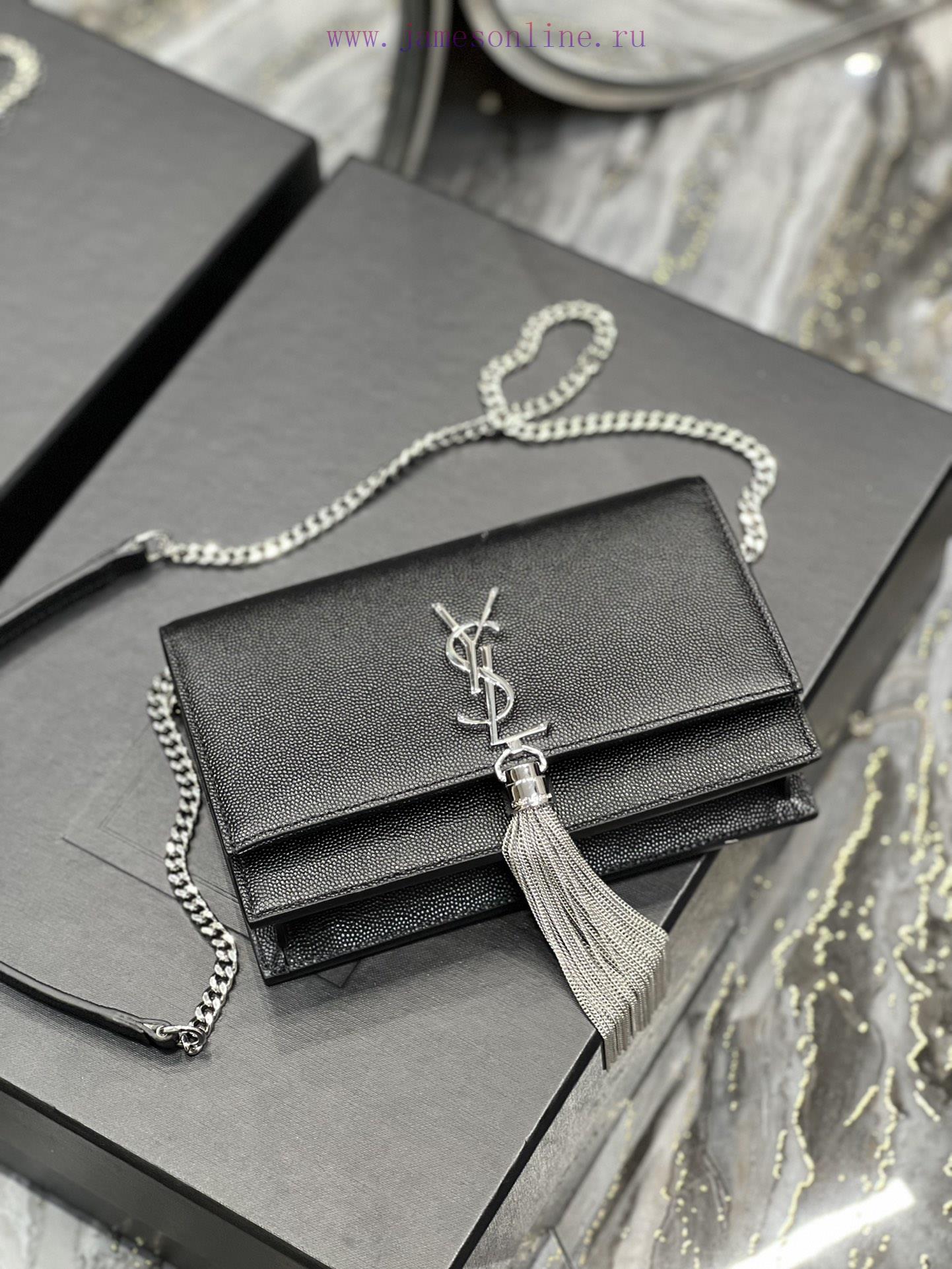 Yves Saint Laurent Bags 𝑲𝒂𝒕𝒆𝑴𝒐𝒏𝒐𝒈𝒓𝒂𝒎 _ Tassel chain bag, detachable shoulder strap for handbag, 6 card slots, 1 zipp 3f9035x1 - Image 8
