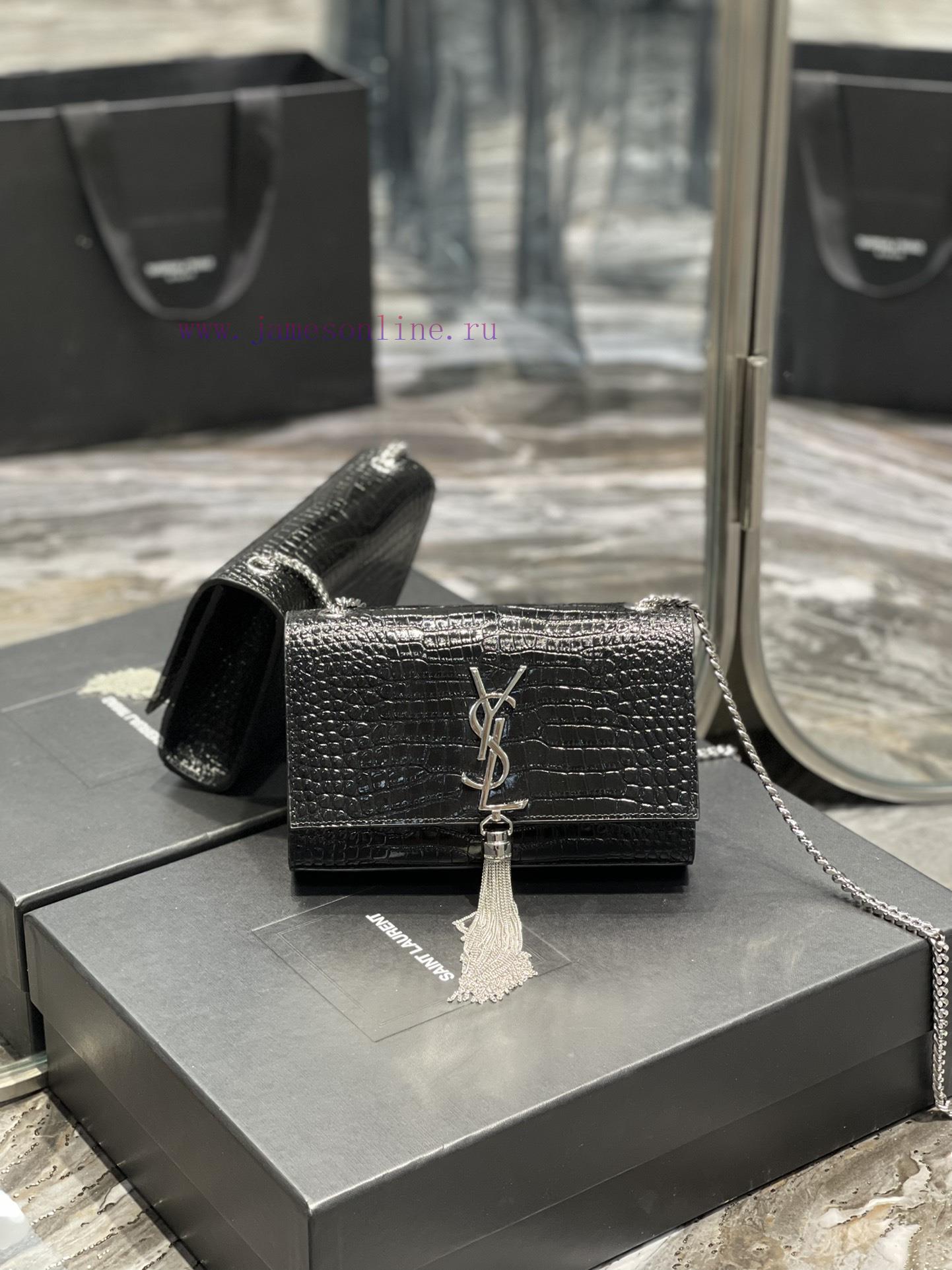 Yves Saint Laurent Bags KATE 20cm latest size, timeless style, classic crocodile embossed patternIrresistible super zdoqwp2n