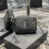 Yves Saint Laurent Bags 𝑳𝒐𝒖 Camera Bag - Black Silver BuckleTop imported Italian cowhide is matched with frosted lea 33u15vxr