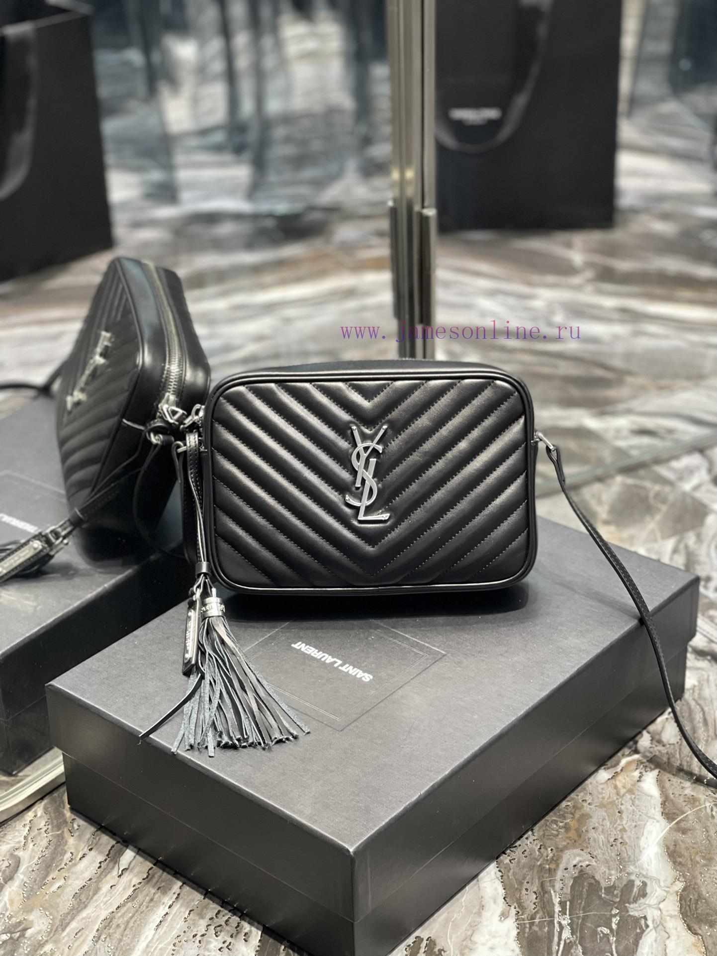 Yves Saint Laurent Bags 𝑳𝒐𝒖 Camera Bag - Black Silver BuckleTop imported Italian cowhide is matched with frosted lea 33u15vxr - Image 2