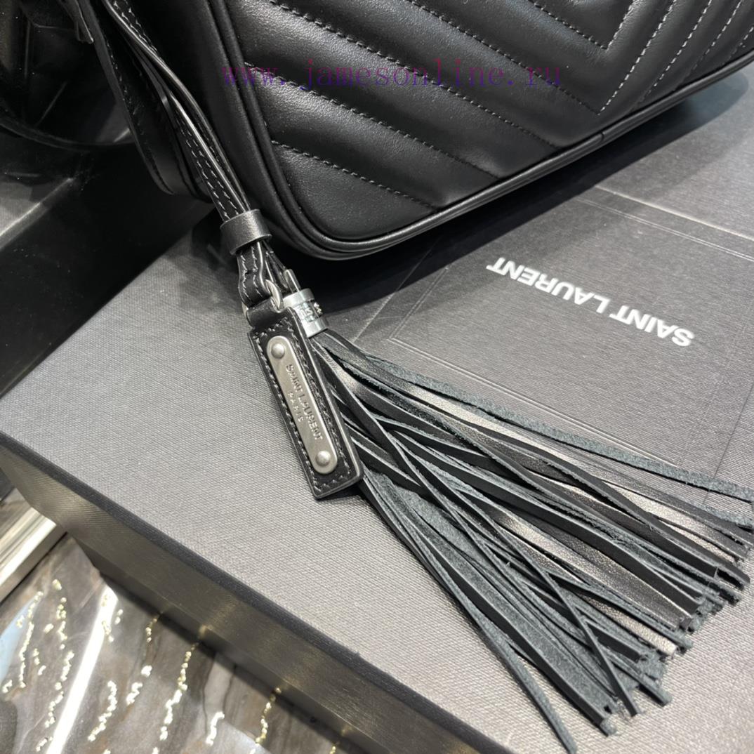 Yves Saint Laurent Bags 𝑳𝒐𝒖 Camera Bag - Black Silver BuckleTop imported Italian cowhide is matched with frosted lea 33u15vxr - Image 5