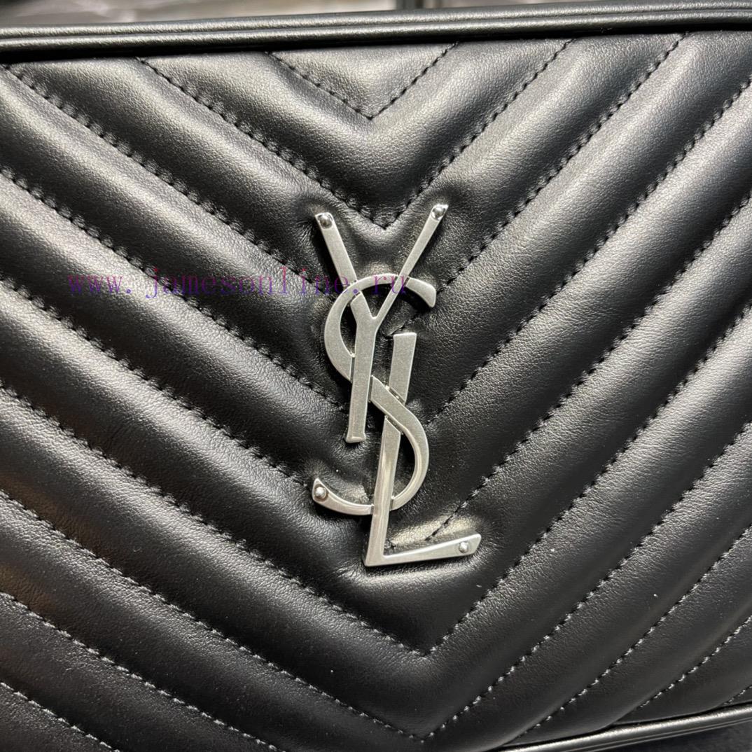 Yves Saint Laurent Bags 𝑳𝒐𝒖 Camera Bag - Black Silver BuckleTop imported Italian cowhide is matched with frosted lea 33u15vxr - Image 6