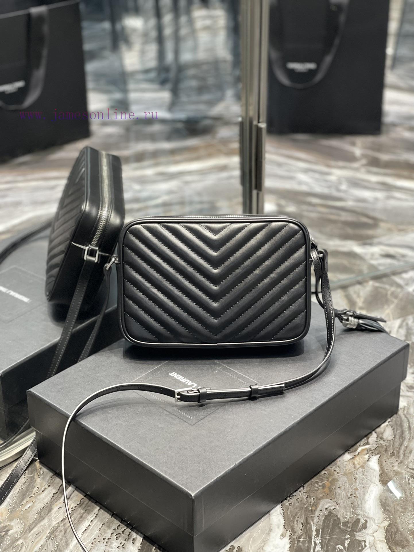 Yves Saint Laurent Bags 𝑳𝒐𝒖 Camera Bag - Black Silver BuckleTop imported Italian cowhide is matched with frosted lea 33u15vxr - Image 7