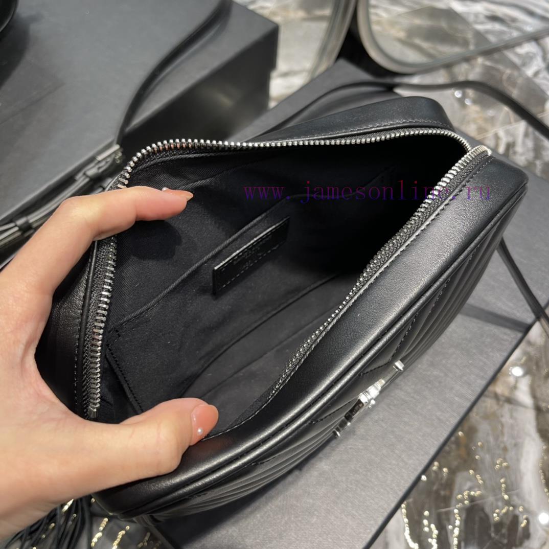 Yves Saint Laurent Bags 𝑳𝒐𝒖 Camera Bag - Black Silver BuckleTop imported Italian cowhide is matched with frosted lea 33u15vxr - Image 9
