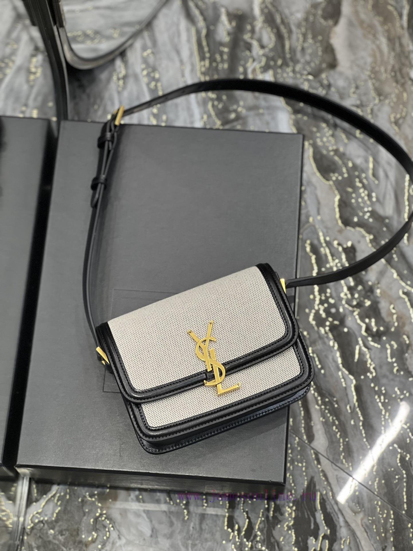 Yves Saint Laurent Bags 𝑺𝑶𝑳𝑭𝑬𝑹𝑰𝑵𝑶 𝑩𝑶𝑿 Black cowhide with cotton and linen, 19cmMust be popular, it conquered the ent vne4ln1e - Image 8