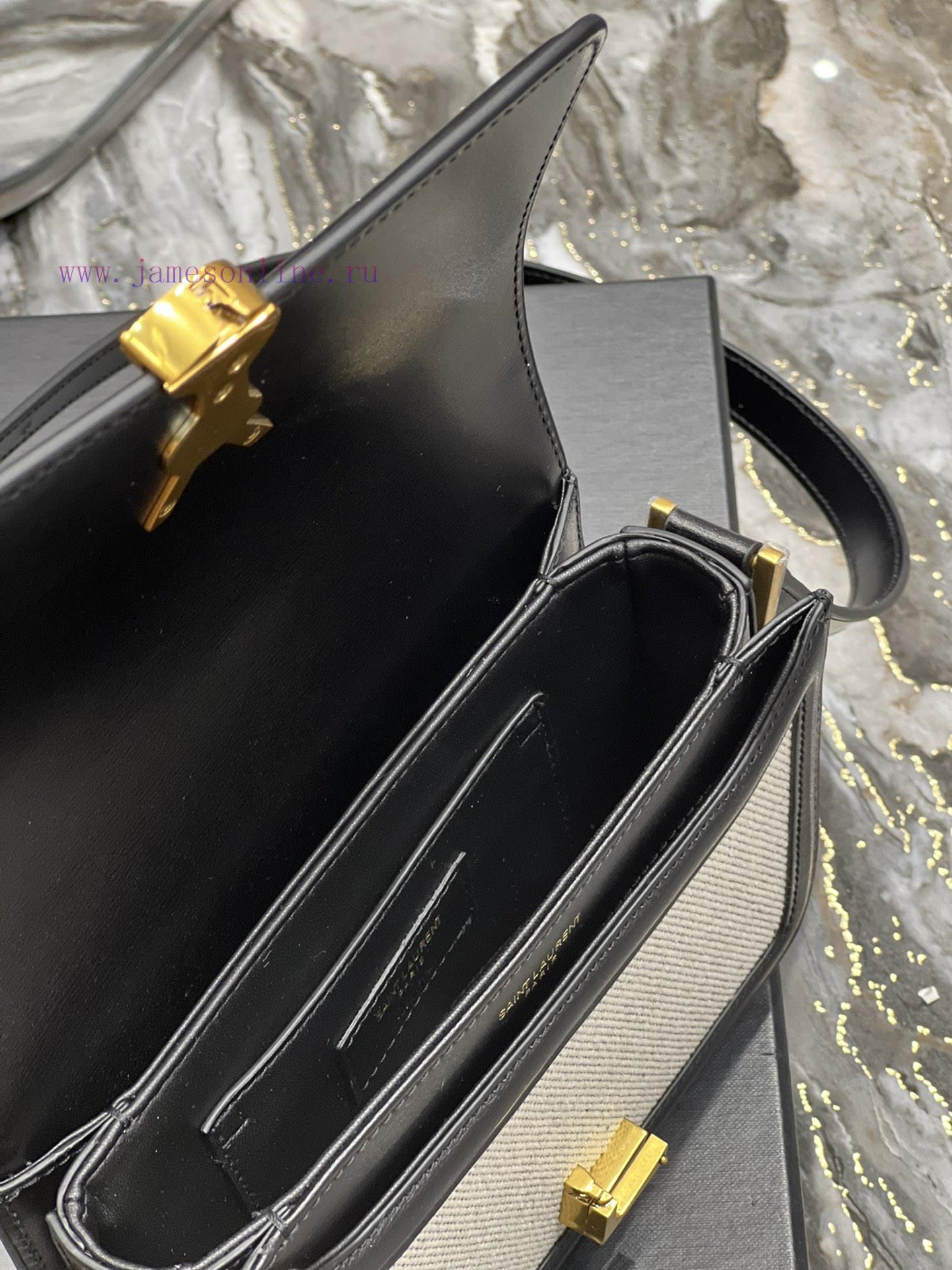 Yves Saint Laurent Bags 𝑺𝑶𝑳𝑭𝑬𝑹𝑰𝑵𝑶 𝑩𝑶𝑿 Black cowhide with cotton and linen, 19cmMust be popular, it conquered the ent vne4ln1e - Image 10