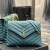 Yves Saint Laurent Bags ▪ 𝑳𝑶𝑼𝑳𝑶𝑼 ▪ New colorPine green with gold buckle_The latest upgraded version of LOULOU Mediu s30108fy