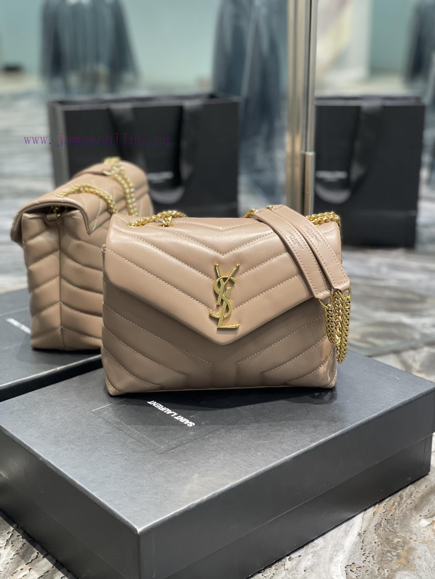 Yves Saint Laurent Bags ▪ 𝑳𝑶𝑼𝑳𝑶𝑼 ▪ New colorNaked Pink Gold Buckle_The latest upgraded version of LOULOU small, i gs178nsx - Image 2