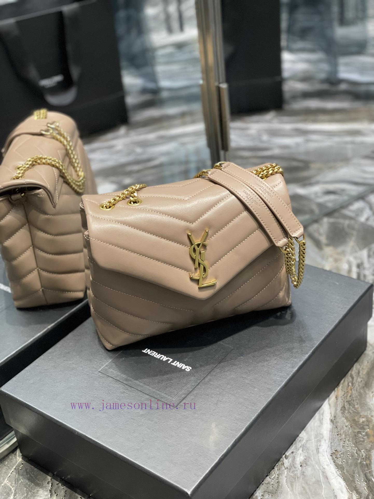 Yves Saint Laurent Bags ▪ 𝑳𝑶𝑼𝑳𝑶𝑼 ▪ New colorNaked Pink Gold Buckle_The latest upgraded version of LOULOU small, i gs178nsx - Image 3