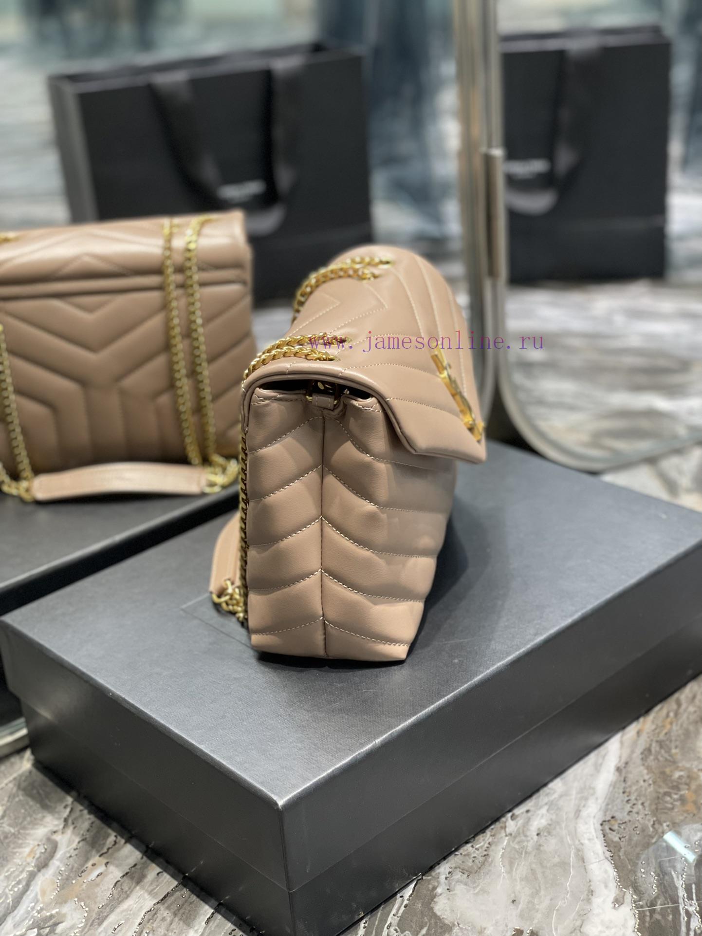 Yves Saint Laurent Bags ▪ 𝑳𝑶𝑼𝑳𝑶𝑼 ▪ New colorNaked Pink Gold Buckle_The latest upgraded version of LOULOU small, i gs178nsx - Image 4