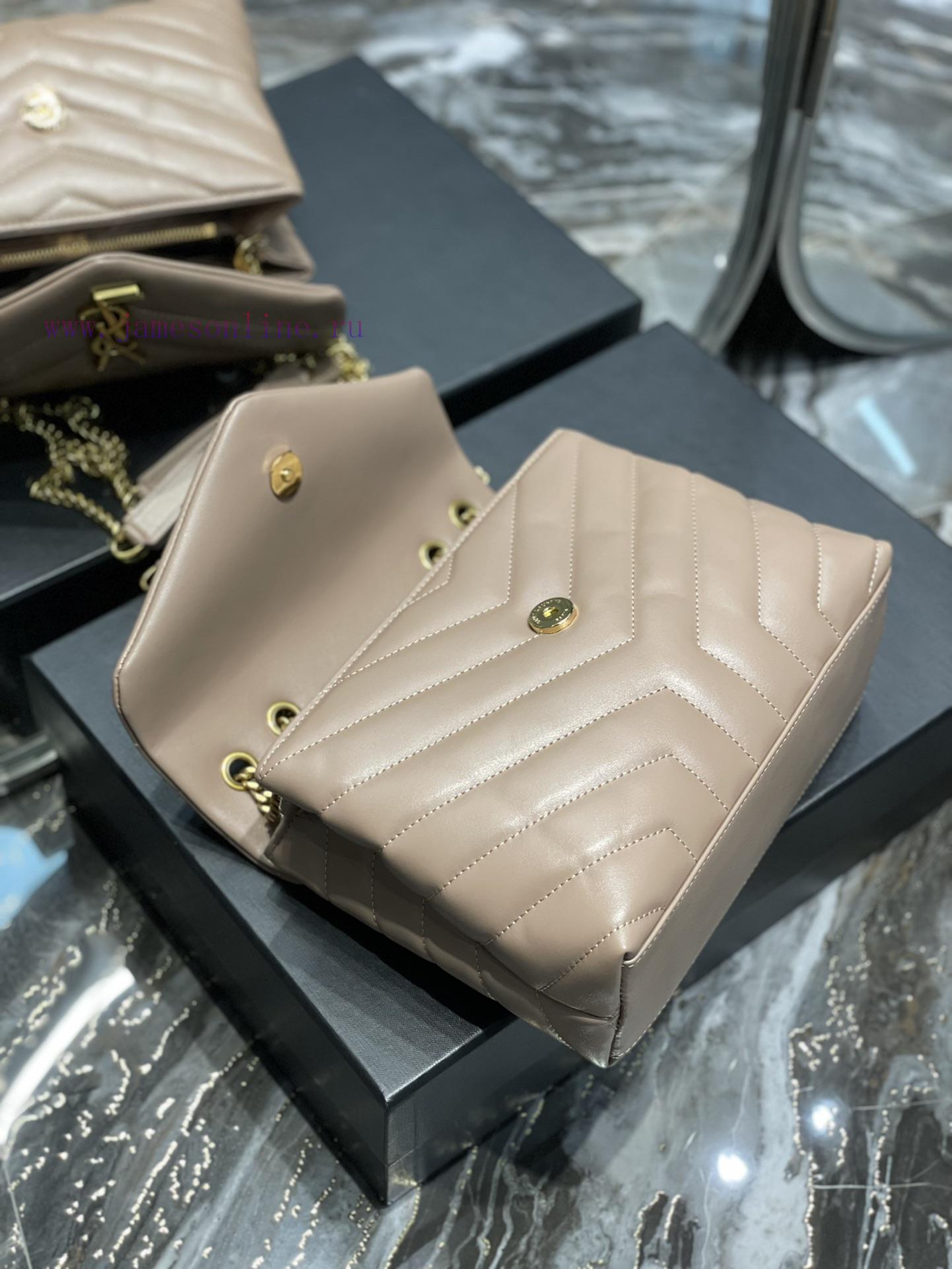 Yves Saint Laurent Bags ▪ 𝑳𝑶𝑼𝑳𝑶𝑼 ▪ New colorNaked Pink Gold Buckle_The latest upgraded version of LOULOU small, i gs178nsx - Image 9