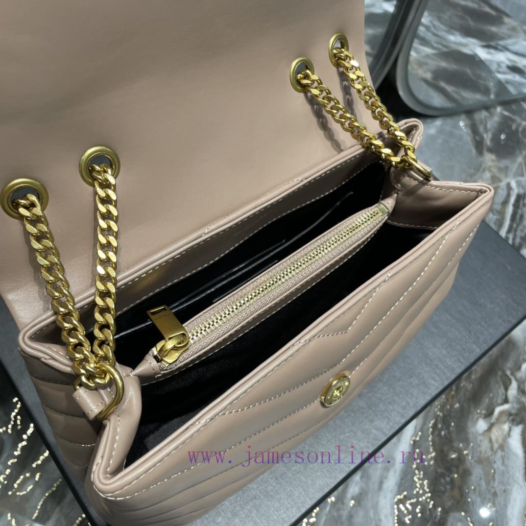 Yves Saint Laurent Bags ▪ 𝑳𝑶𝑼𝑳𝑶𝑼 ▪ New colorNaked Pink Gold Buckle_The latest upgraded version of LOULOU small, i gs178nsx - Image 10