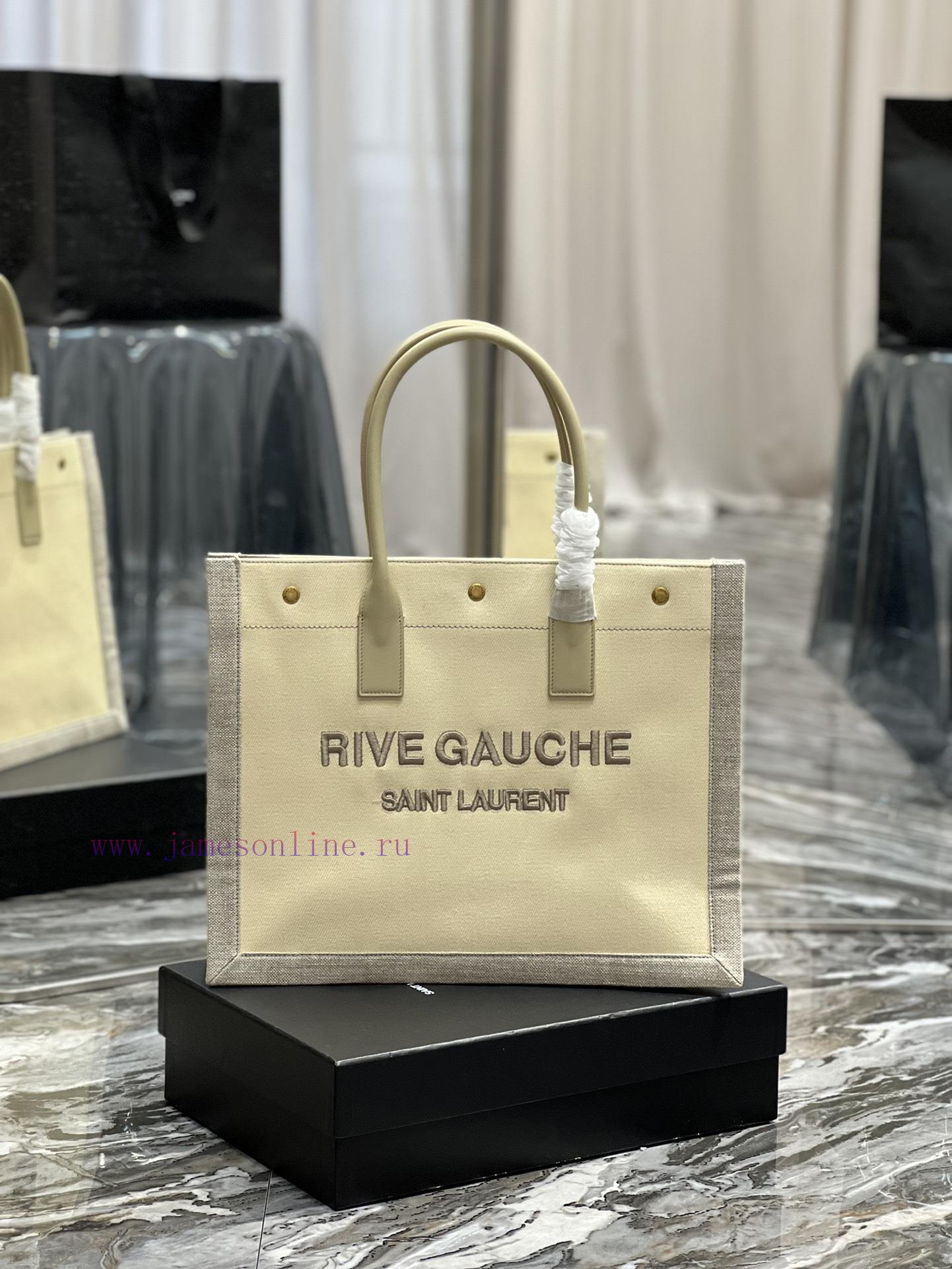 Yves Saint Laurent Bags Rive Gauche Tote Bag, Left Bank Shopping Bag ️, from custom linen fabric to embroidery craft kgon37ev