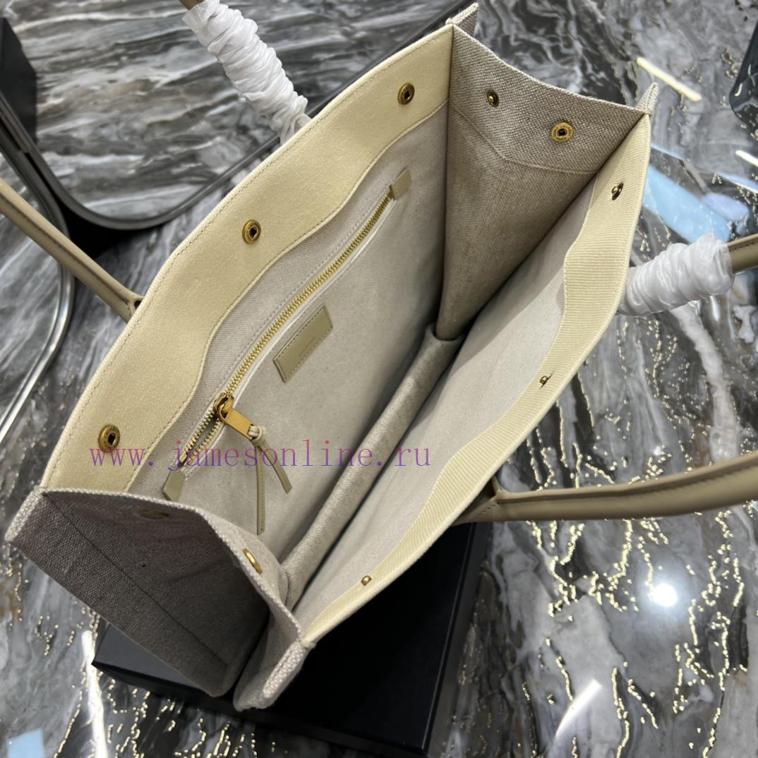 Yves Saint Laurent Bags Rive Gauche Tote Bag, Left Bank Shopping Bag ️, from custom linen fabric to embroidery craft kgon37ev - Image 7