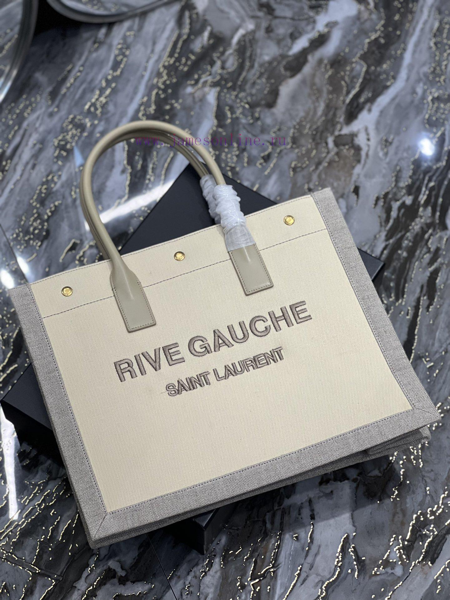 Yves Saint Laurent Bags Rive Gauche Tote Bag, Left Bank Shopping Bag ️, from custom linen fabric to embroidery craft kgon37ev - Image 9