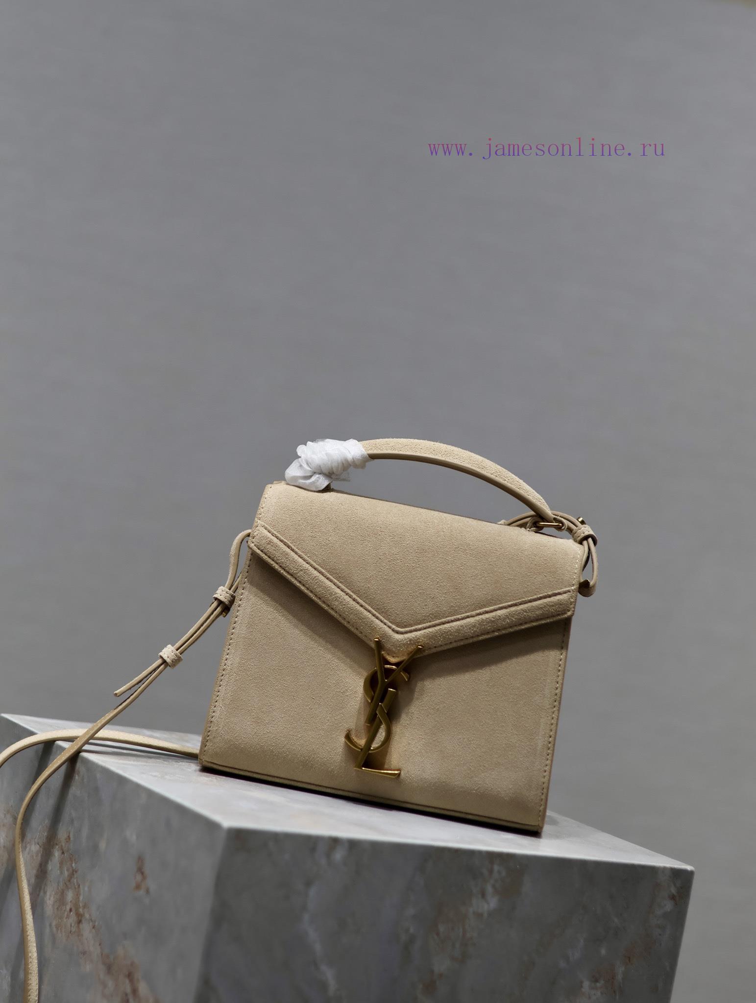 Yves Saint Laurent Bags CASSANDRA mini_Suede paired with top layer cowhide briefcase, the combination of different m tfj0rtu7 - Image 3