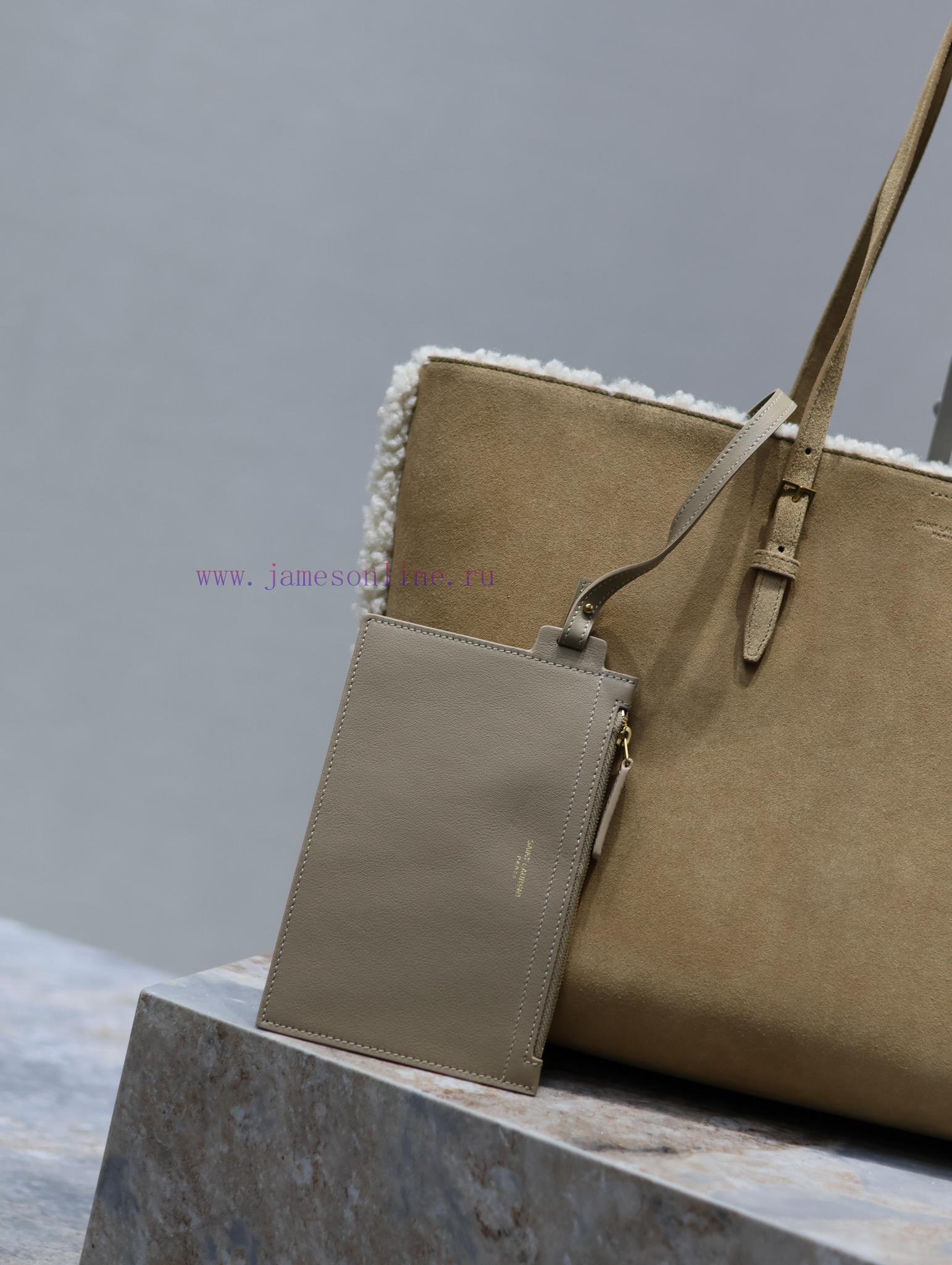Yves Saint Laurent Bags Shopping tote bag_ Lamb wool shopping bagThe feeling of autumn and winter is here~The fur an 2ghrrnkx - Image 4