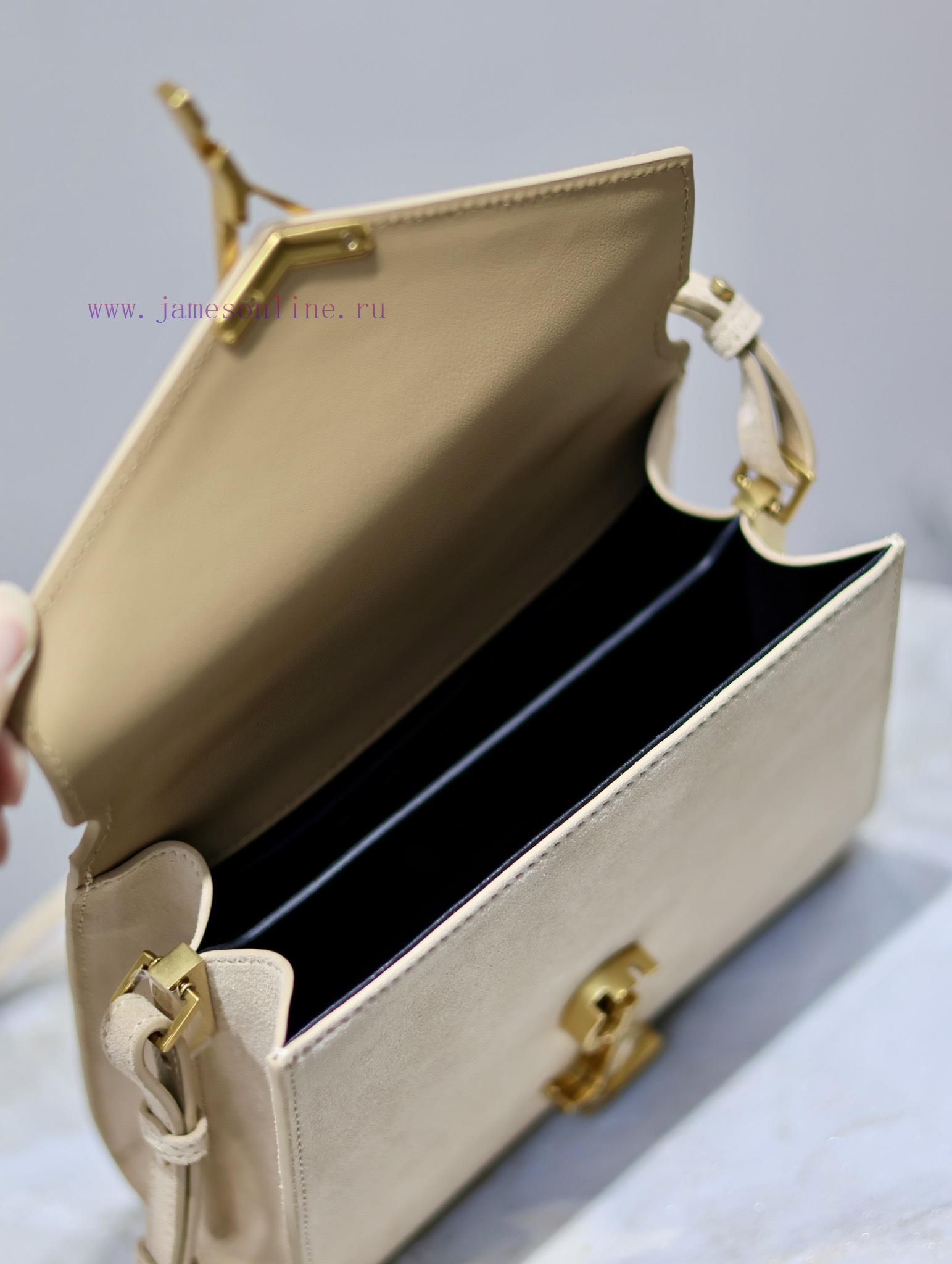 Yves Saint Laurent Bags CASSANDRA mini_Suede paired with top layer cowhide briefcase, the combination of different m tfj0rtu7 - Image 10