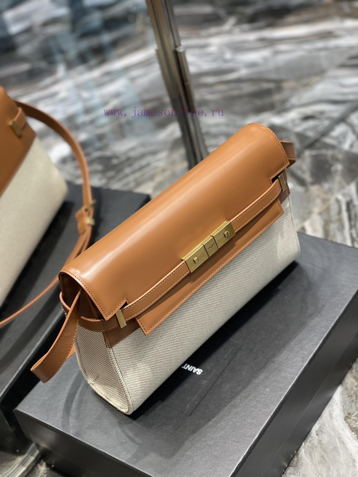 Yves Saint Laurent Bags 𝑴𝒂𝒏𝒉𝒂𝒕𝒕𝒂𝒏 The latest revision of the Manhattan baguette bag features full leather lining, e tzvu3hbf - Image 4