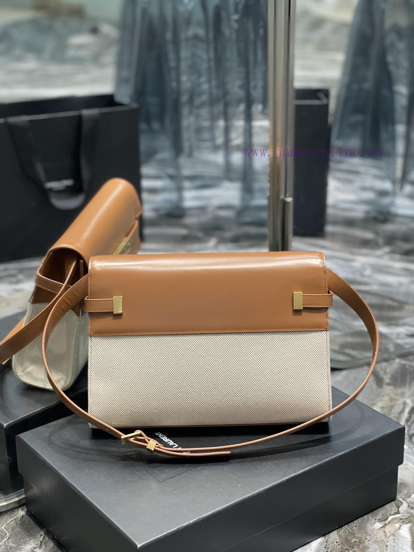 Yves Saint Laurent Bags 𝑴𝒂𝒏𝒉𝒂𝒕𝒕𝒂𝒏 The latest revision of the Manhattan baguette bag features full leather lining, e tzvu3hbf - Image 10