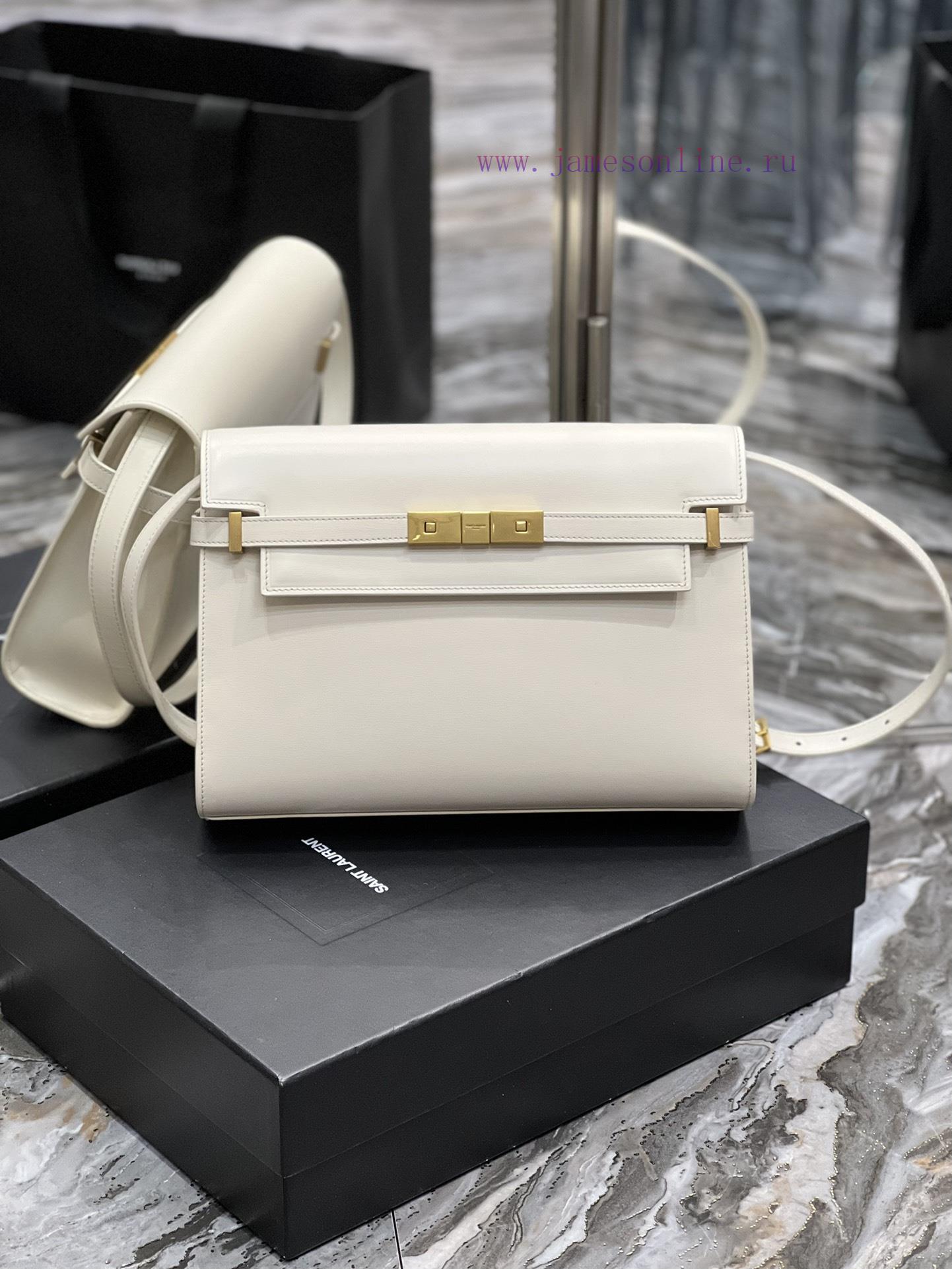 Yves Saint Laurent Bags 𝑴𝒂𝒏𝒉𝒂𝒕𝒕𝒖𝒏 Milk white_The latest revision of the Manhattan baguette bag features a full leath g3ejmarw - Image 2