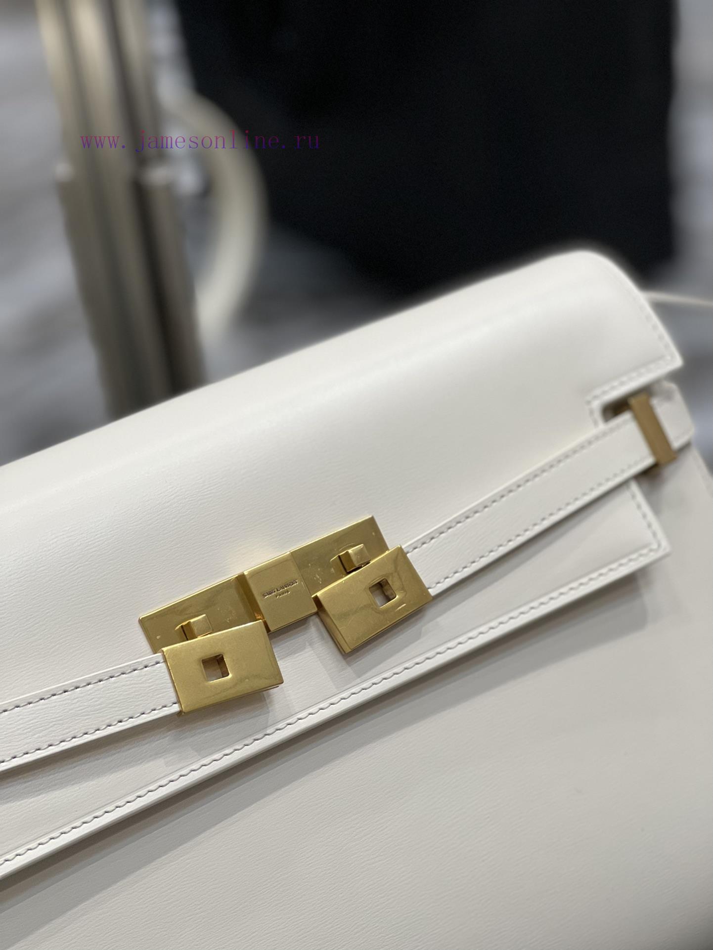Yves Saint Laurent Bags 𝑴𝒂𝒏𝒉𝒂𝒕𝒕𝒖𝒏 Milk white_The latest revision of the Manhattan baguette bag features a full leath g3ejmarw - Image 6