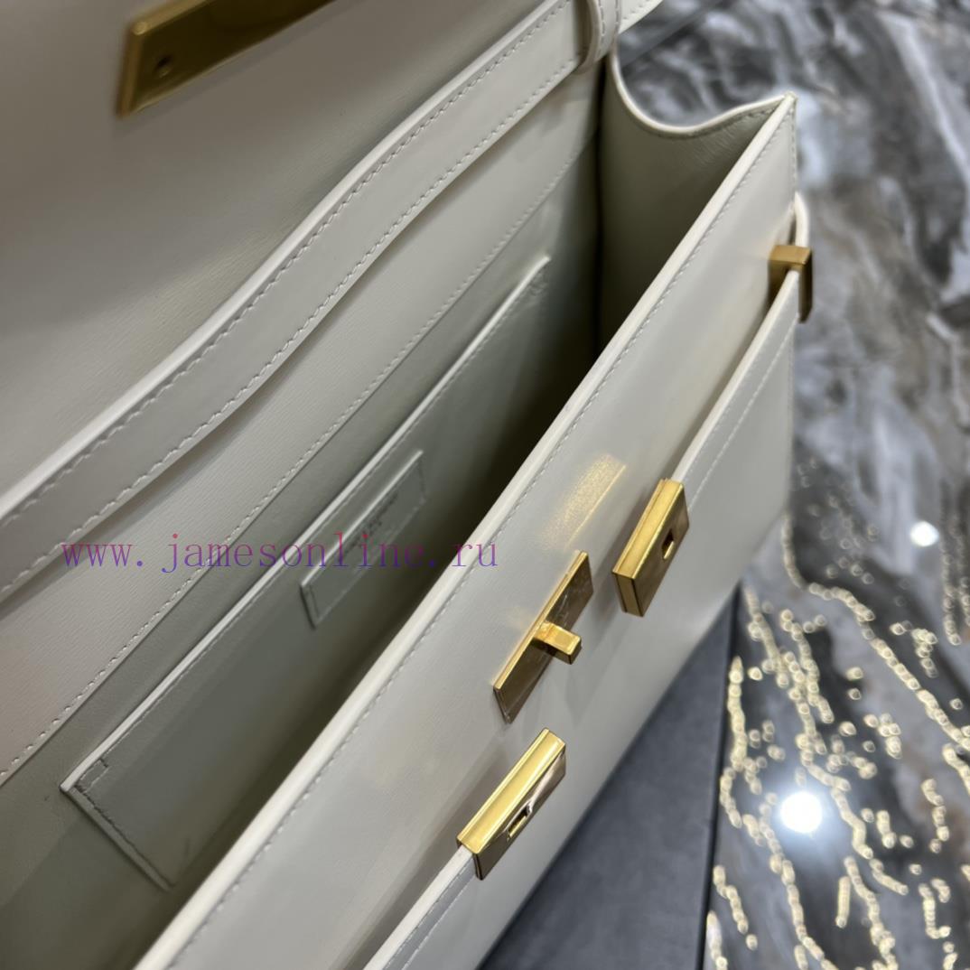 Yves Saint Laurent Bags 𝑴𝒂𝒏𝒉𝒂𝒕𝒕𝒖𝒏 Milk white_The latest revision of the Manhattan baguette bag features a full leath g3ejmarw - Image 10
