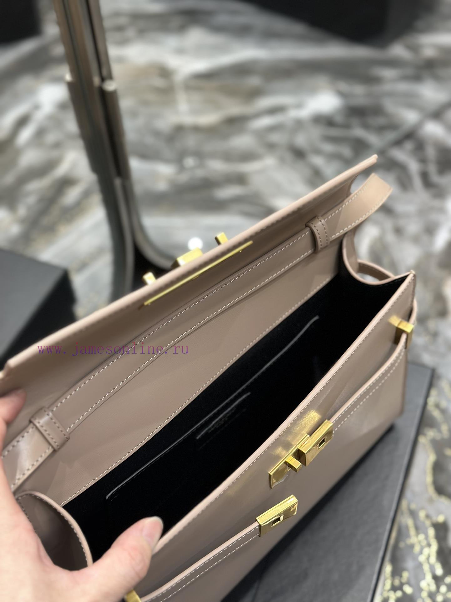 Yves Saint Laurent Bags Bean sand color_Manhattan_ Flip Manhattan baguette bag, replacing the classic logo with a lo l1hdztle - Image 10
