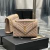 Yves Saint Laurent Bags NEW deep apricot color with gold buckle frosted finish𝑬𝑵𝑽𝑬𝑳𝑶𝑷𝑬 _ Matte SeriesMedium envelope 1bwpyxcv