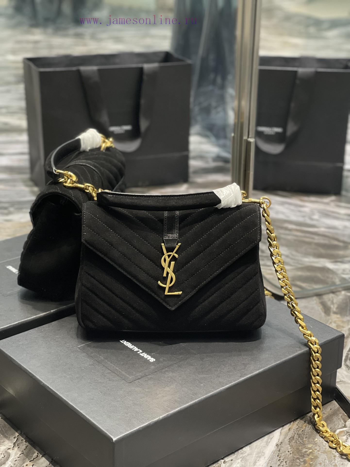 Yves Saint Laurent Bags 𝑴𝒐𝒏𝒐𝒈𝒓𝒂𝒎 𝒄𝒐𝒍𝒍𝒆𝒈𝒆 Black frosted leather_Wannian postman bag, hot and explosive 24cm, street bghcyx76 - Image 2