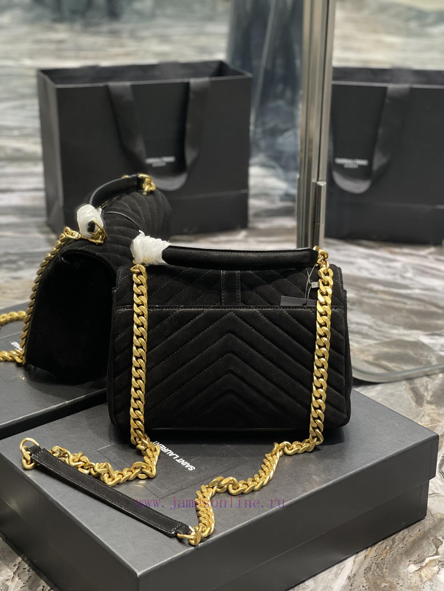 Yves Saint Laurent Bags 𝑴𝒐𝒏𝒐𝒈𝒓𝒂𝒎 𝒄𝒐𝒍𝒍𝒆𝒈𝒆 Black frosted leather_Wannian postman bag, hot and explosive 24cm, street bghcyx76 - Image 10