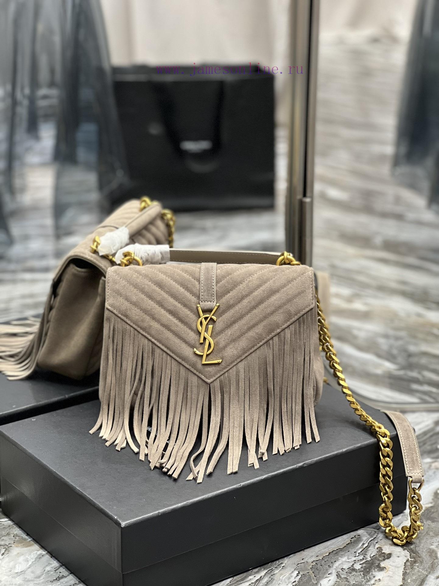 Yves Saint Laurent Bags Monogram College - Grey frosted belt tasselWannian postman bag, hot and explosive 24cm, stre 7zmqtml1 - Image 2