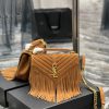Yves Saint Laurent Bags Monogram College _ Turquoise frosted belt tasselWannian postman bag, hot and explosive 24cm, m6blahhd