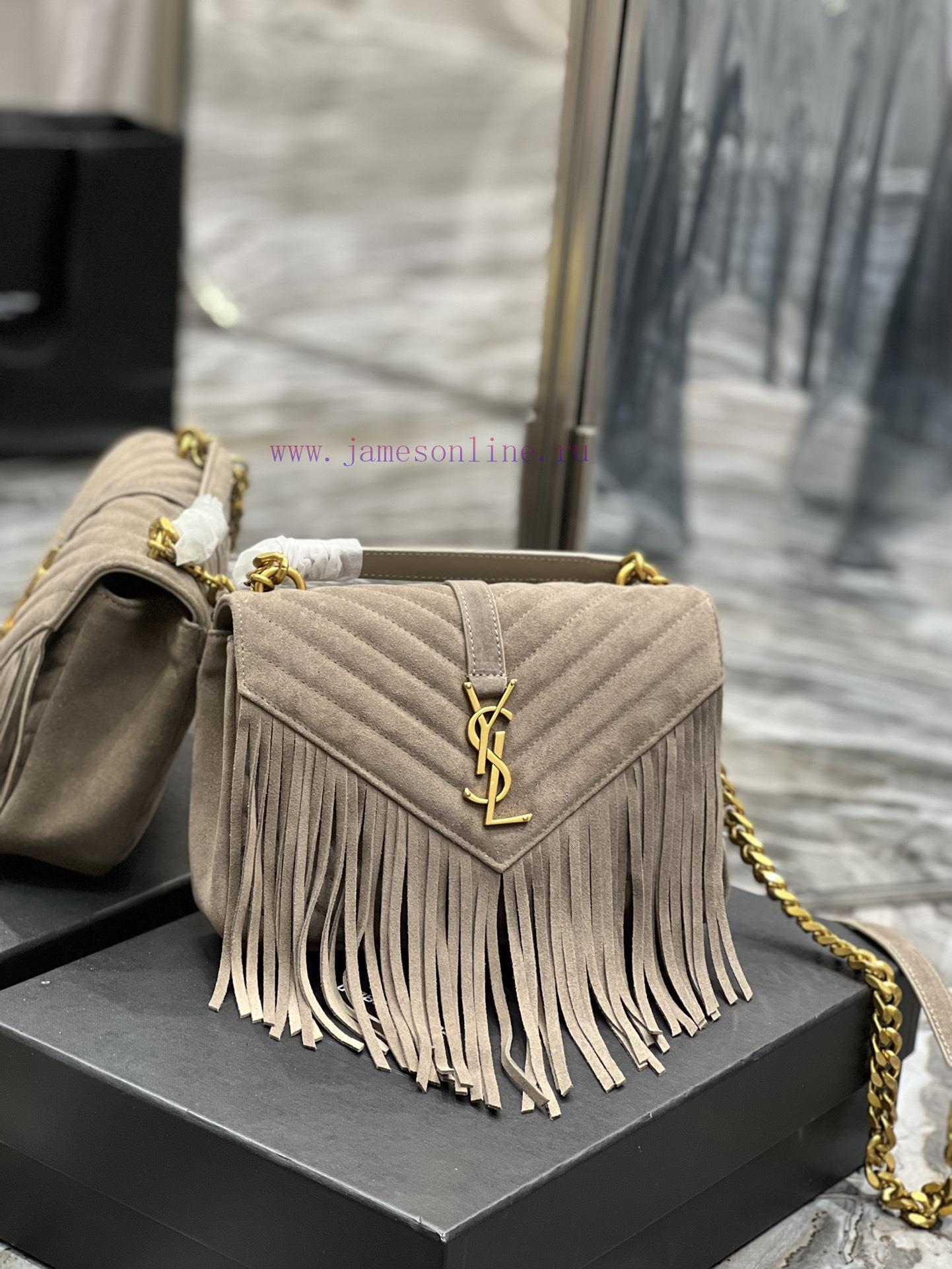 Yves Saint Laurent Bags Monogram College - Grey frosted belt tasselWannian postman bag, hot and explosive 24cm, stre 7zmqtml1 - Image 3