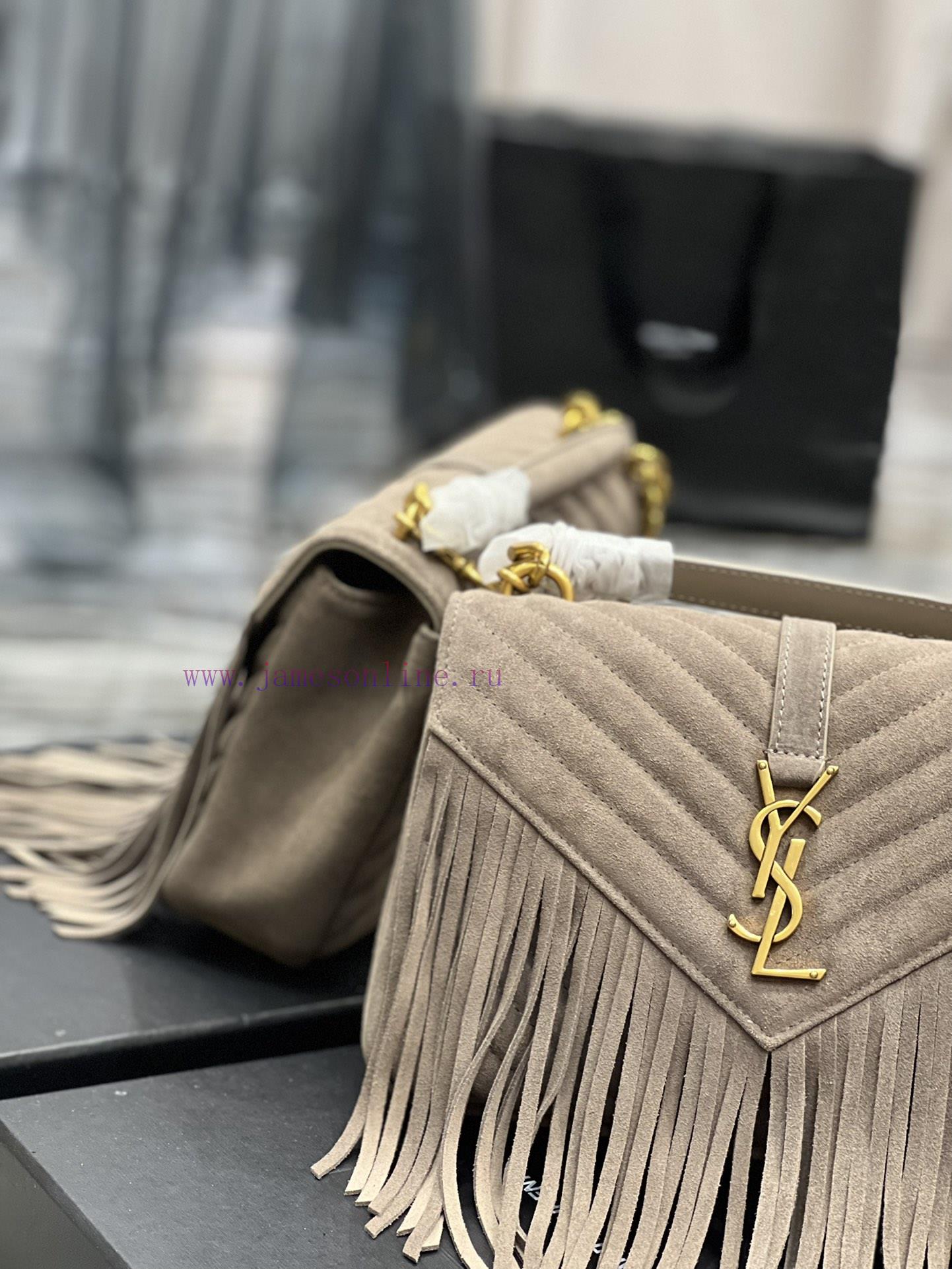 Yves Saint Laurent Bags Monogram College - Grey frosted belt tasselWannian postman bag, hot and explosive 24cm, stre 7zmqtml1 - Image 4