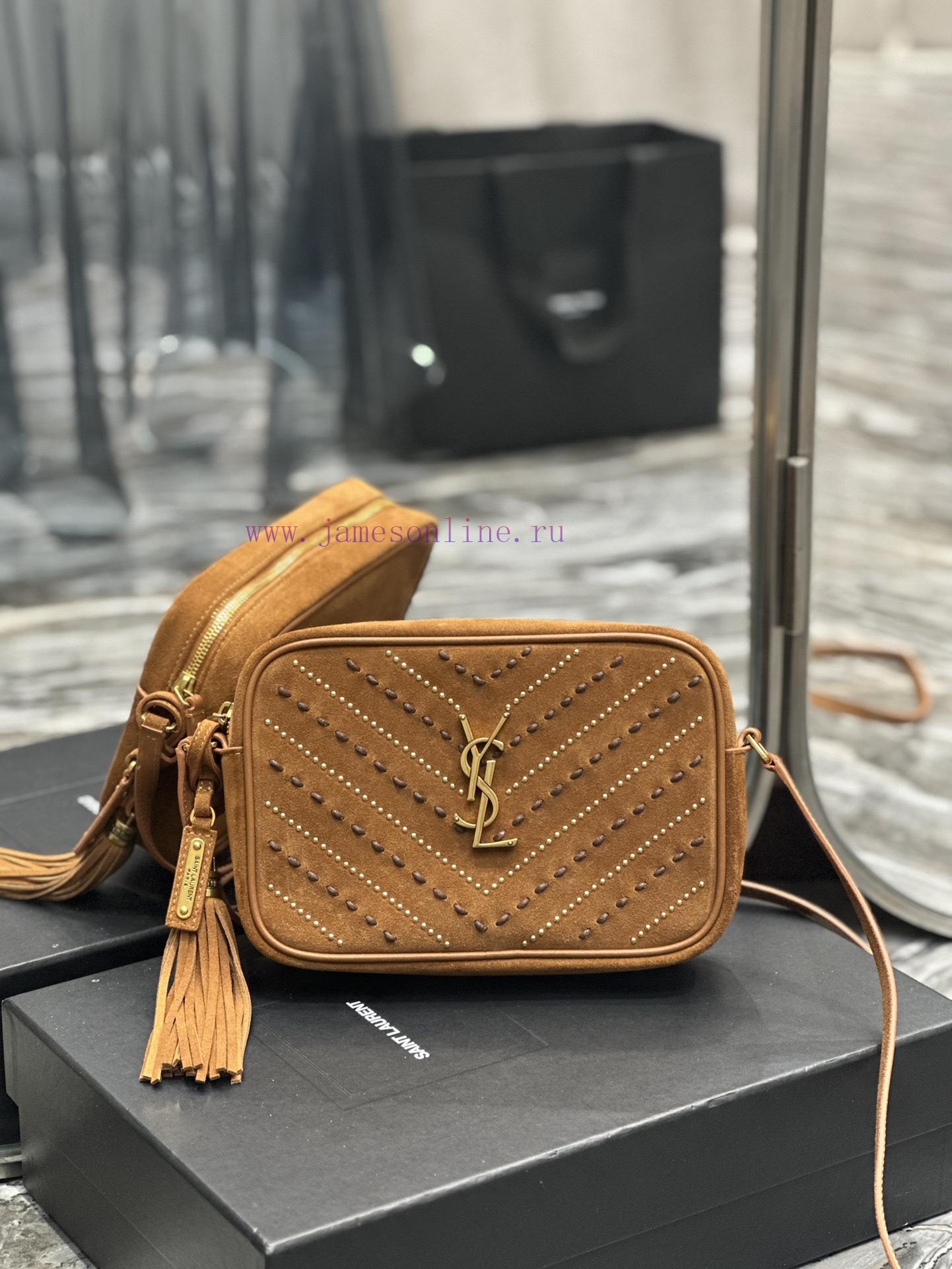 Yves Saint Laurent Bags 𝑳𝒐𝒖 Camera Bag _ Matte SeriesCaramel rivet threading techniqueTop imported Italian cowhide i k0h3tuhr - Image 2