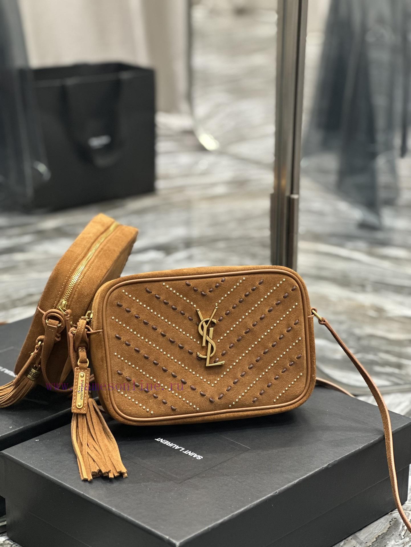 Yves Saint Laurent Bags 𝑳𝒐𝒖 Camera Bag _ Matte SeriesCaramel rivet threading techniqueTop imported Italian cowhide i k0h3tuhr - Image 3