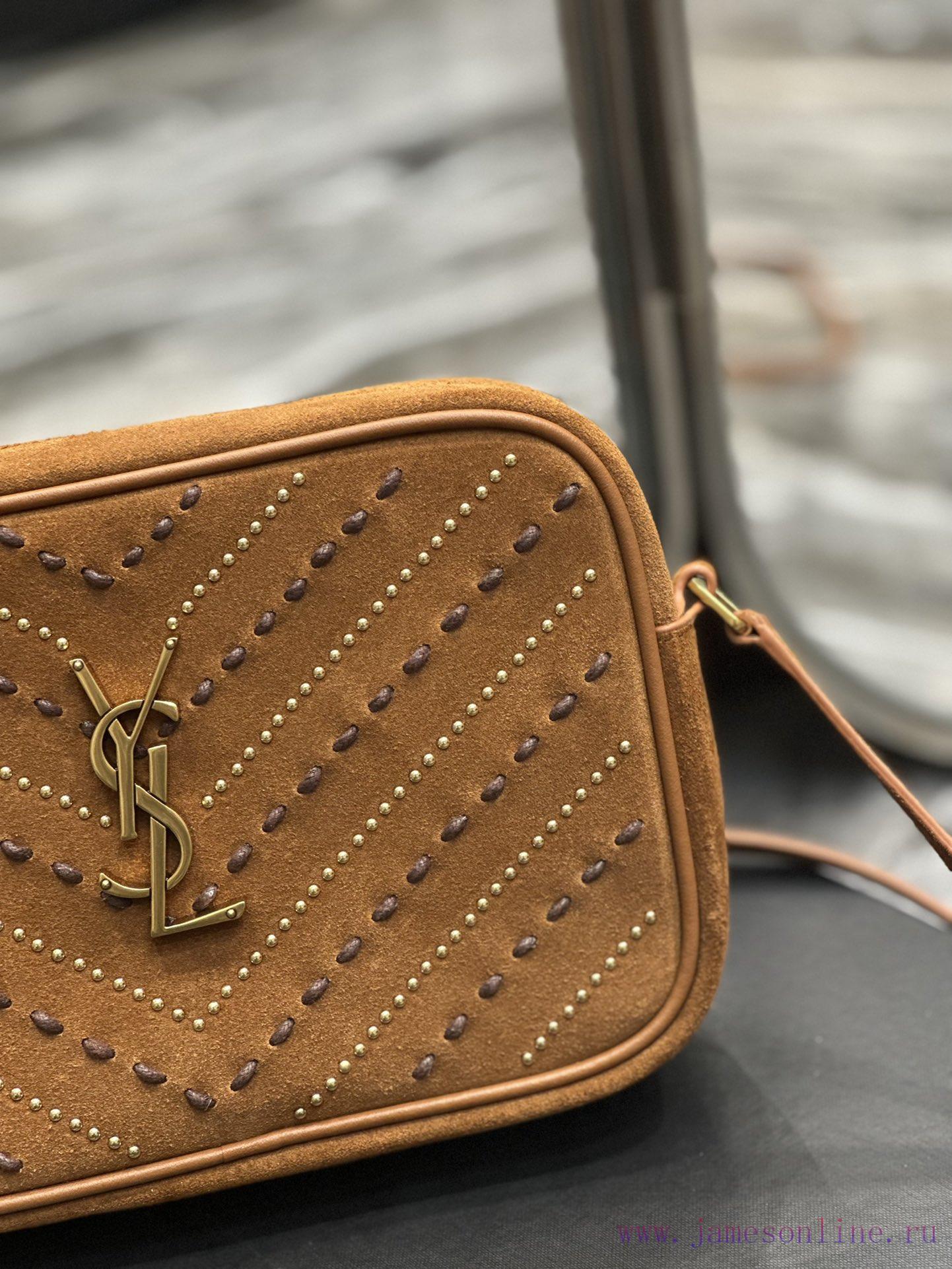 Yves Saint Laurent Bags 𝑳𝒐𝒖 Camera Bag _ Matte SeriesCaramel rivet threading techniqueTop imported Italian cowhide i k0h3tuhr - Image 4